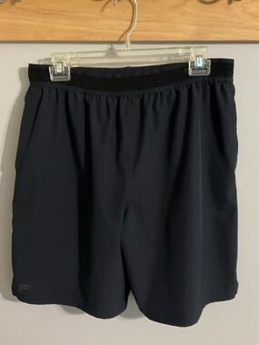 Fabletics Black Men's Lined Athletic Shorts -  Large
